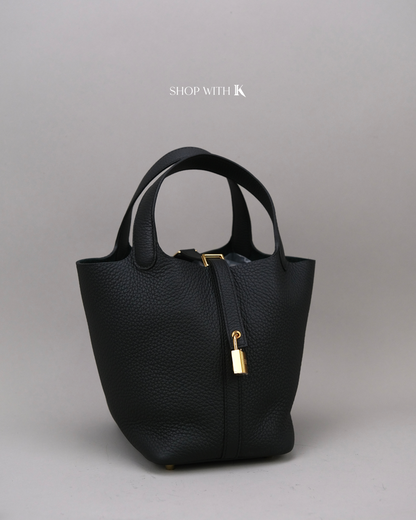Hermes Picotin 18 Noir GHW