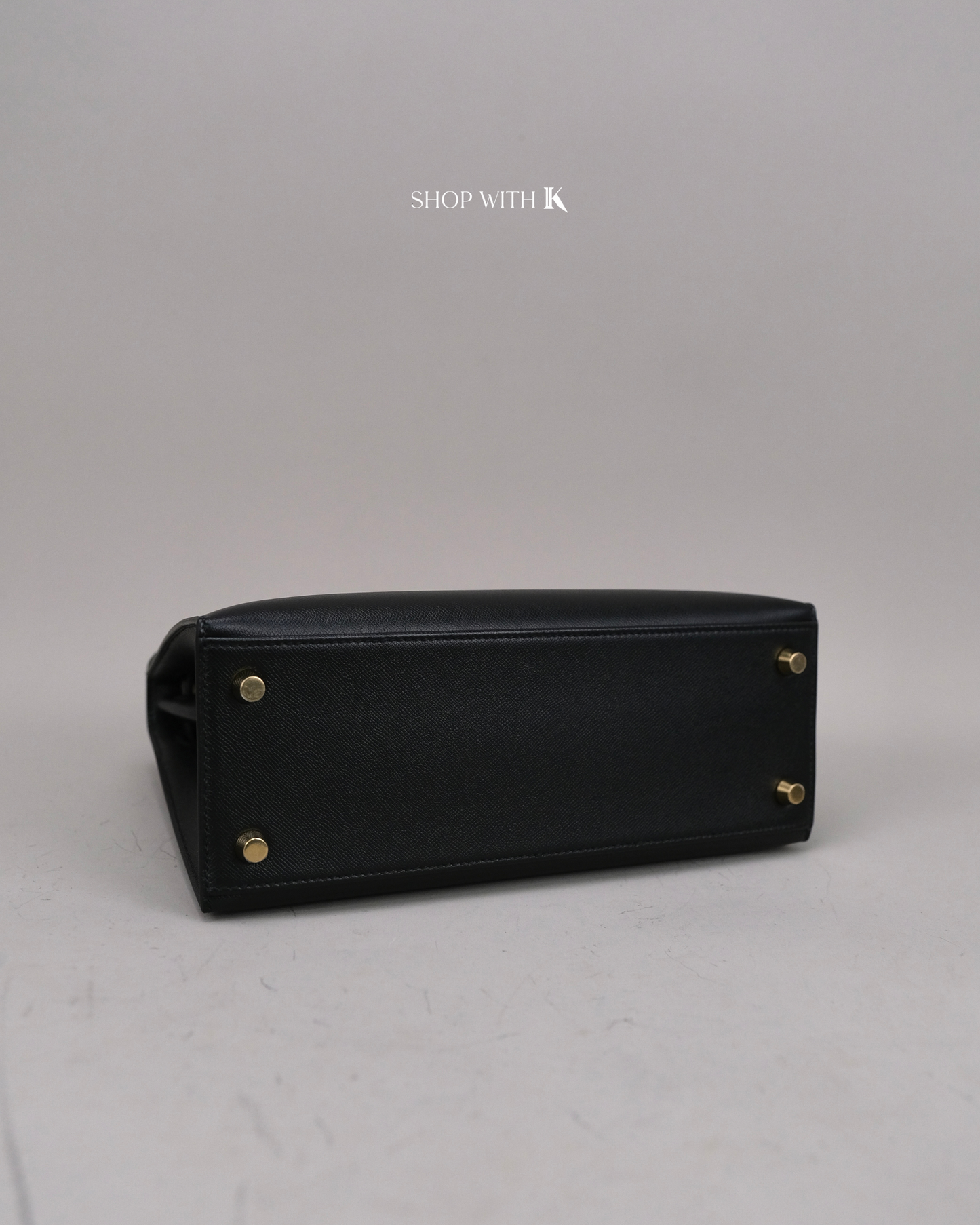 Hermes Kelly 25 Noir Croc Touch GHW