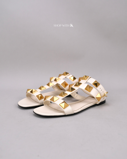 Valentino Slides Rockstud White