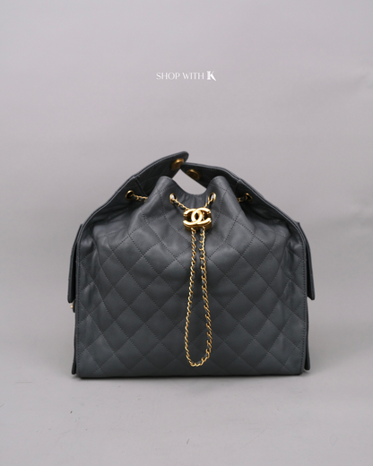 Chanel 25 Medium Gray GHW