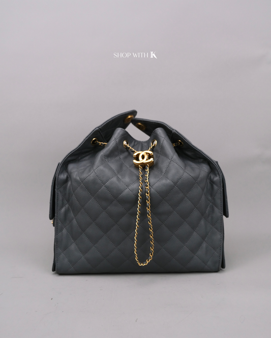Chanel 25 Medium Gray GHW