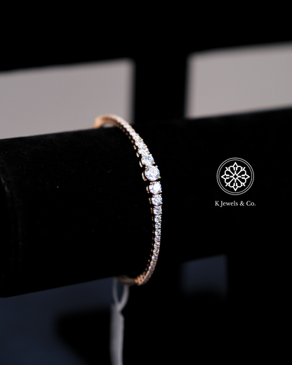Diamond Bangle in Rose Gold