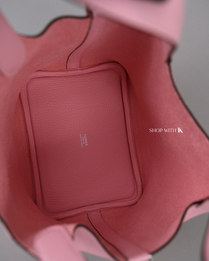 Hermes Picotin 18 Rose Sakura PHW