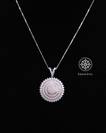 Round Diamond Pendant w/ Chain