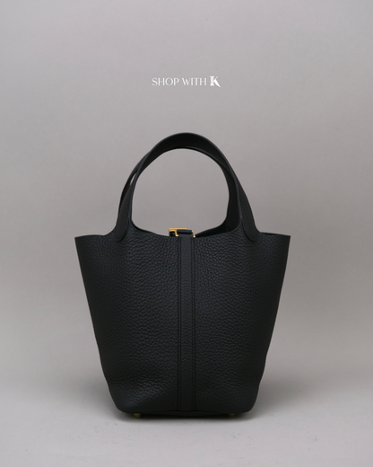 Hermes Picotin 18 Noir GHW
