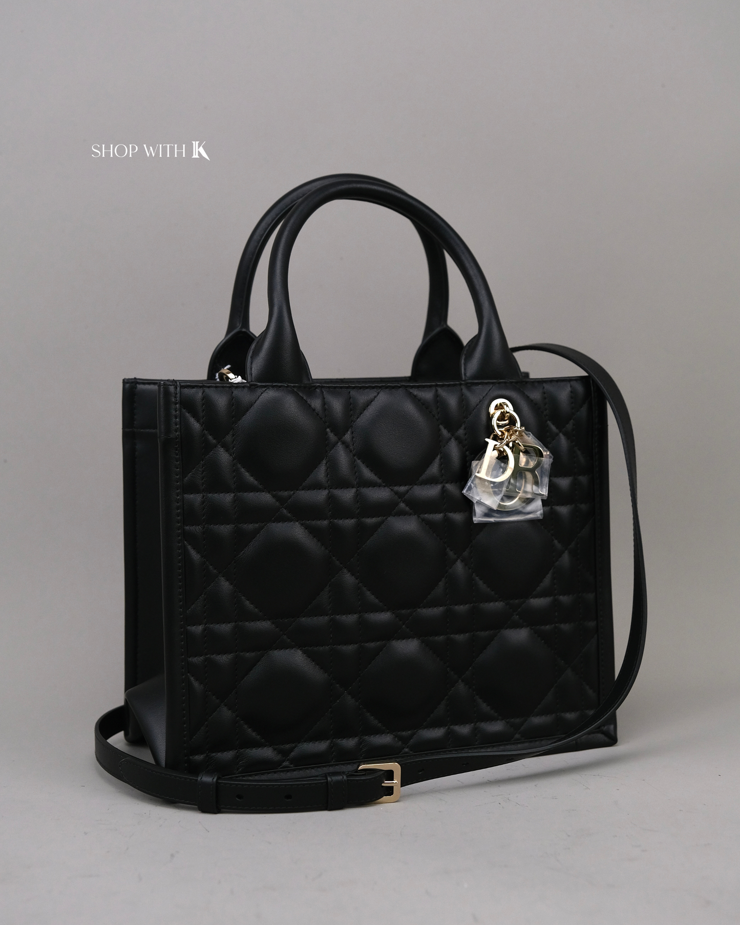 Dior Small Book Tote Macromannage Black