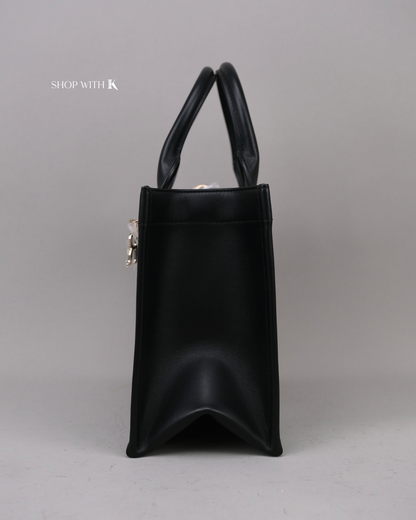 Dior Small Book Tote Macromannage Black