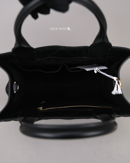 Dior Small Book Tote Macromannage Black