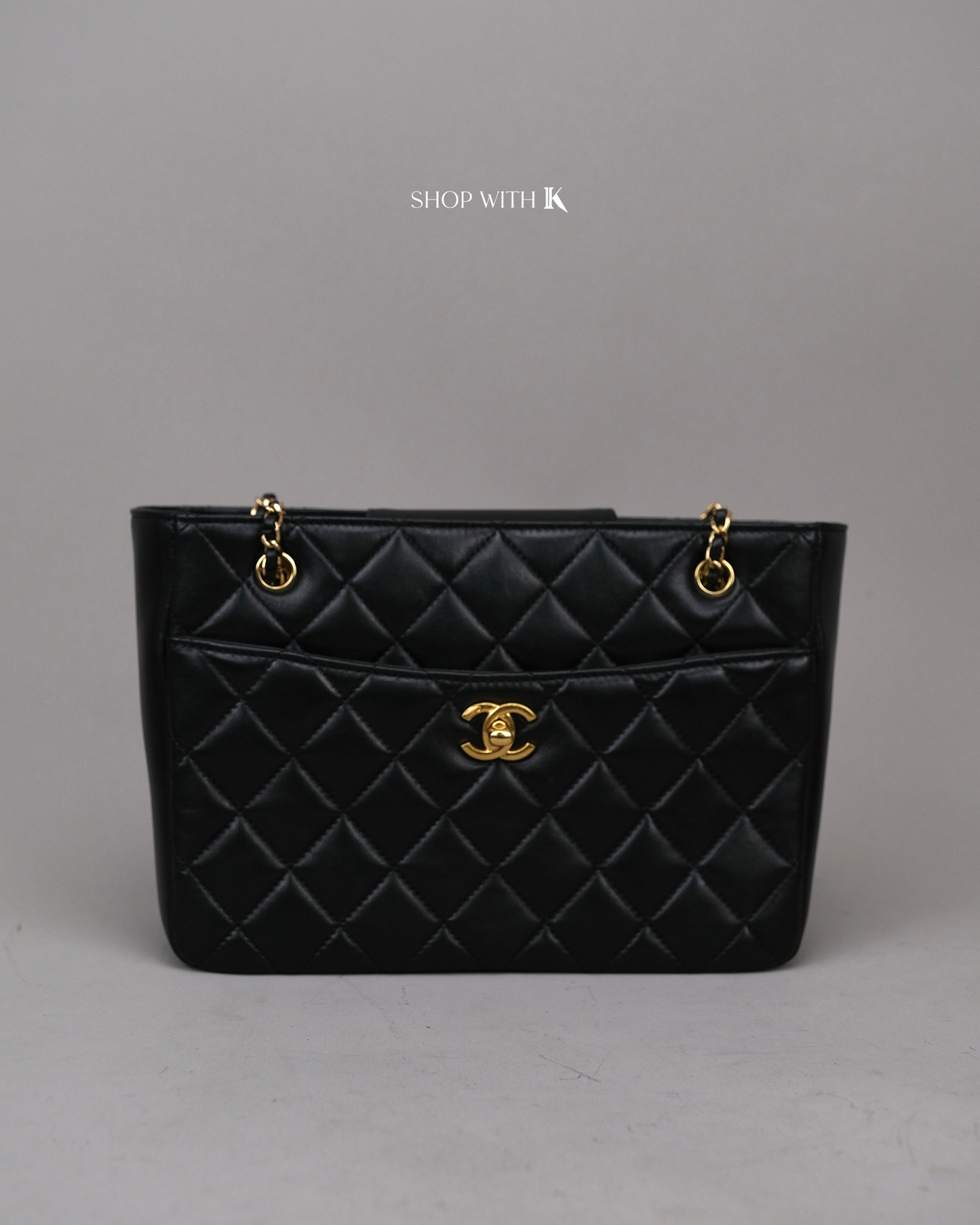 Chanel Matelasse Shopping Tote Small Black GHW