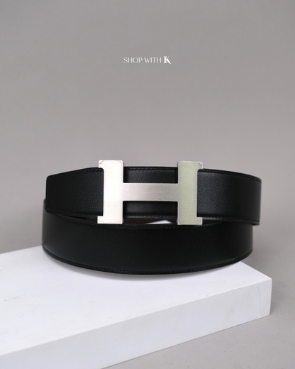 Hermes Constance Belt Noir PHW