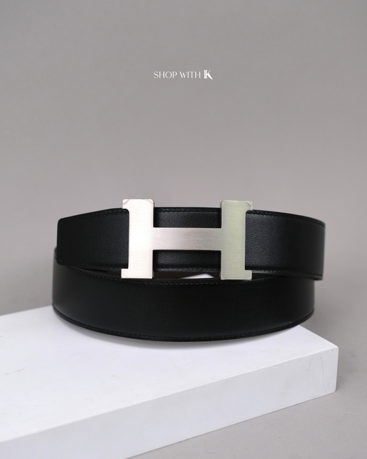 Hermes Constance Belt Noir PHW