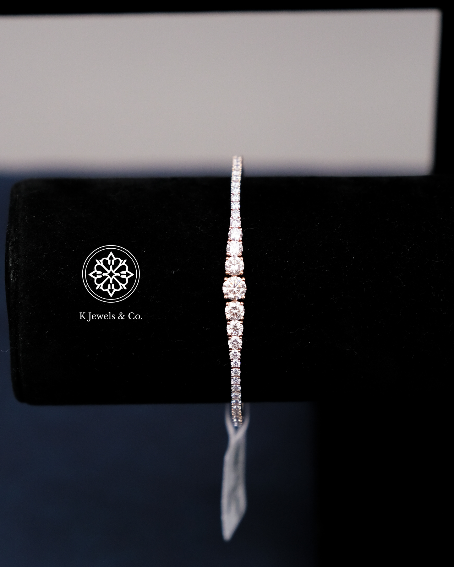 Diamond Bangle in Rose Gold
