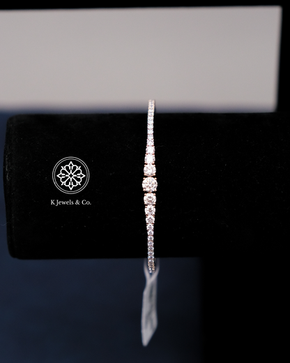 Diamond Bangle in Rose Gold