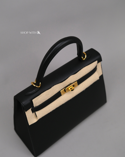 Hermes Kelly 25 Noir GHW