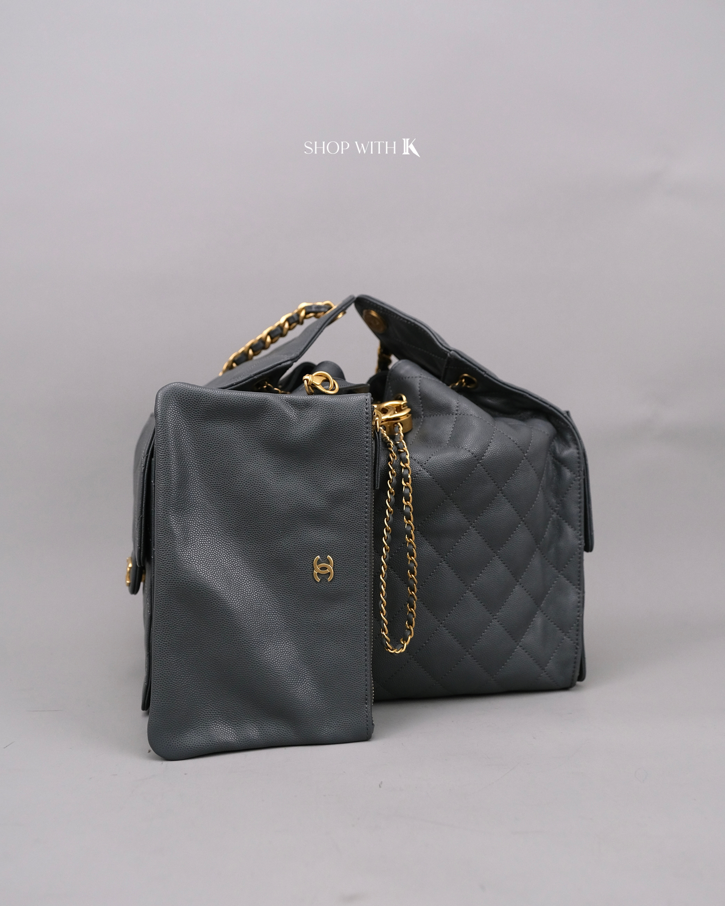 Chanel 25 Medium Gray GHW