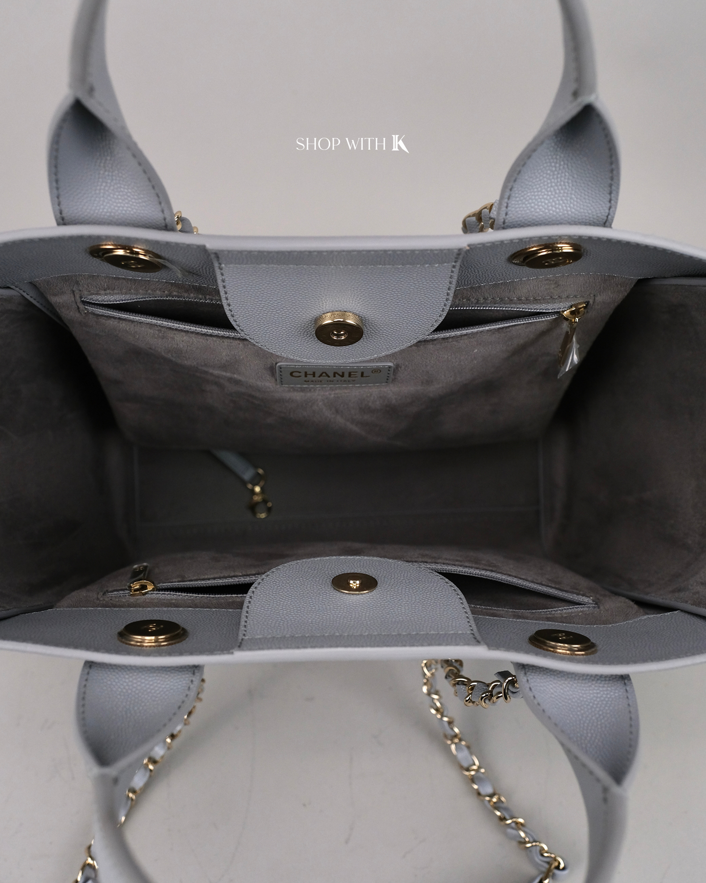 Chanel Deauville Tote Gray