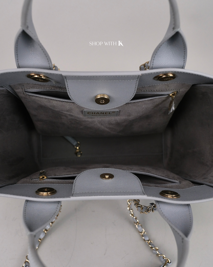 Chanel Deauville Tote Gray