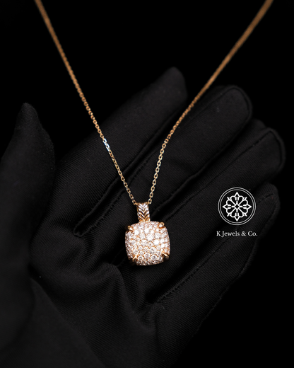 Cushion Diamond Necklace