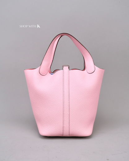 Hermes Picotin 18 Rose Sakura PHW