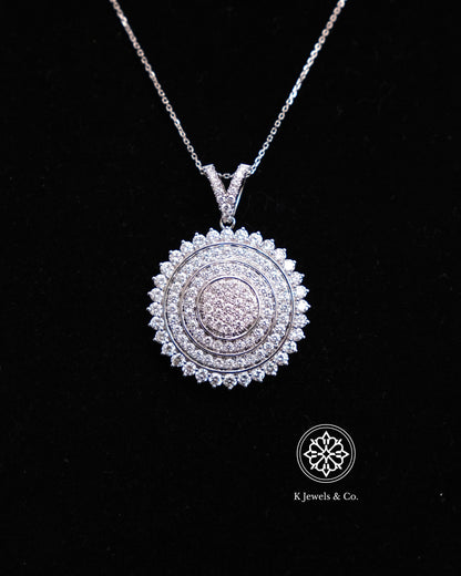 Round Diamond Pendant w/ Chain