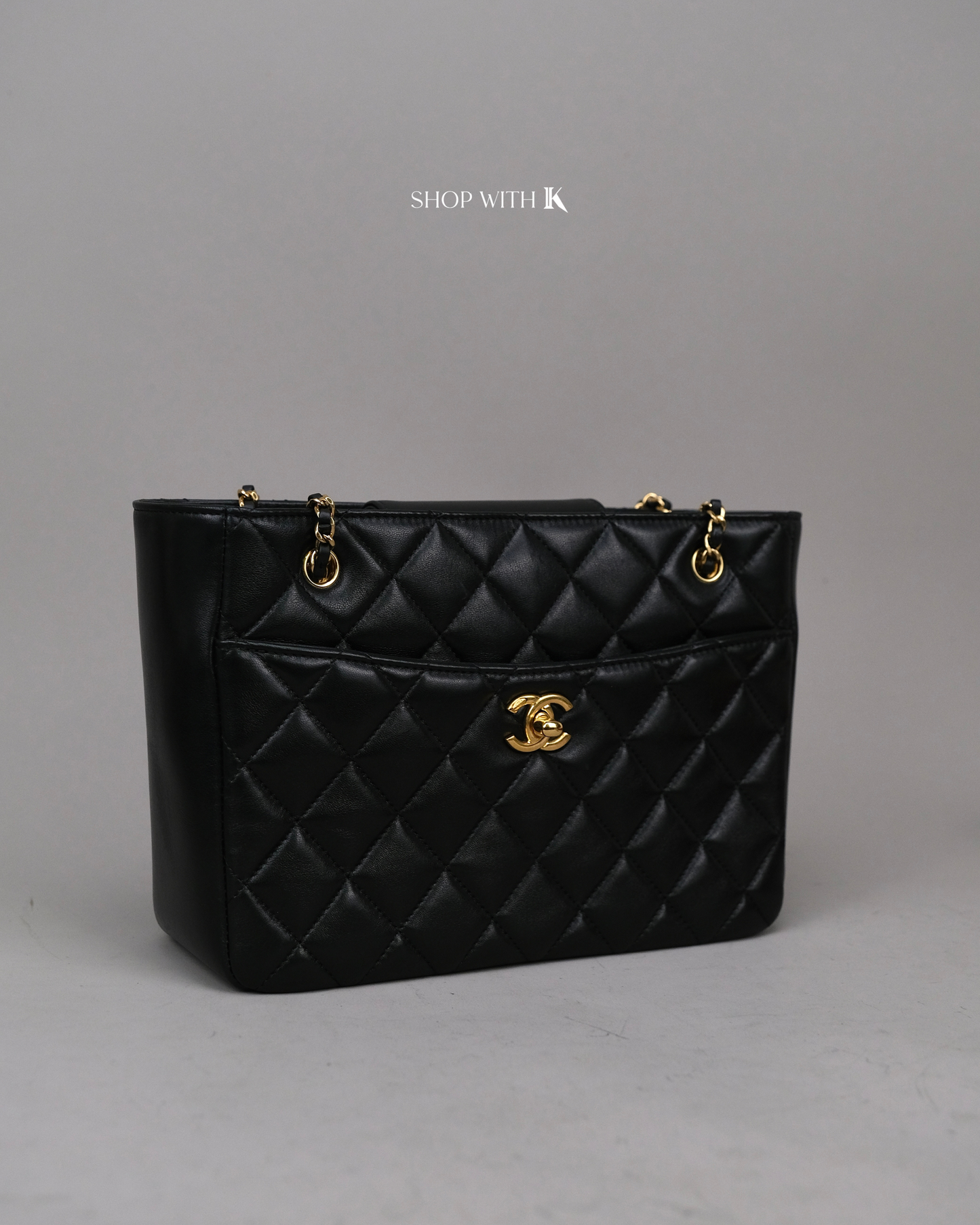Chanel Matelasse Shopping Tote Small Black GHW