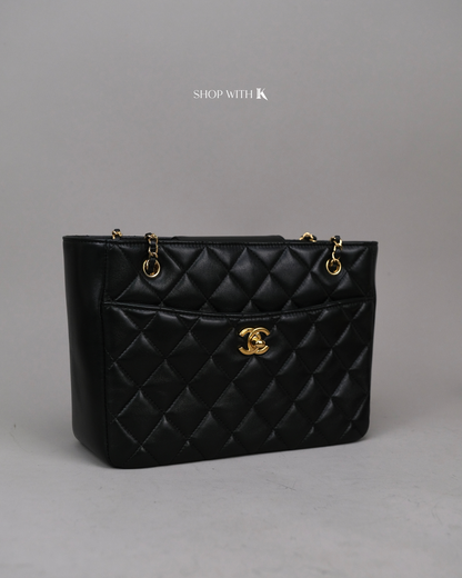 Chanel Matelasse Shopping Tote Small Black GHW
