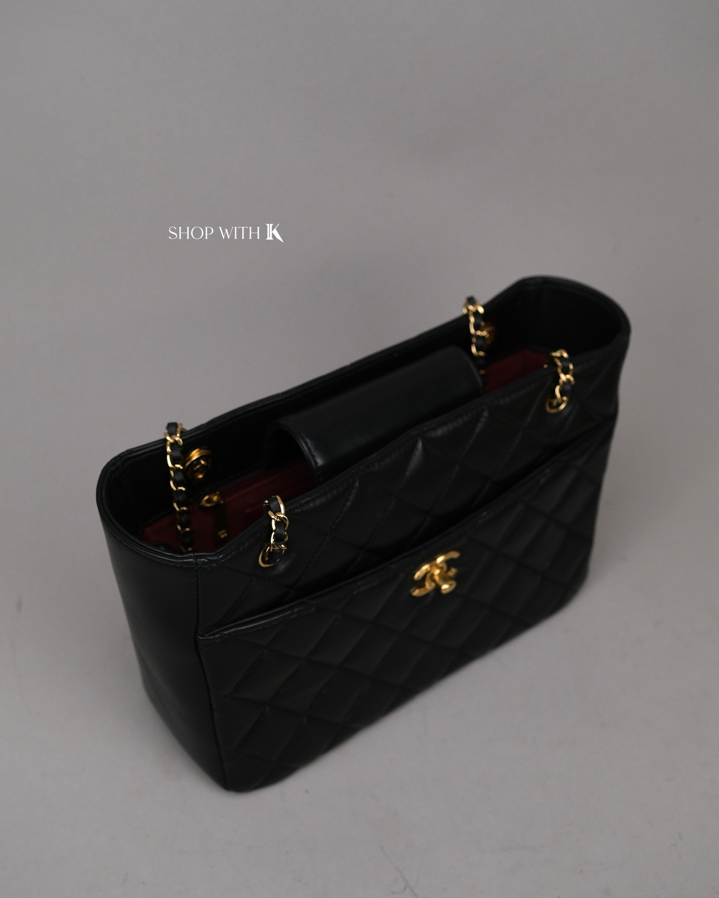 Chanel Matelasse Shopping Tote Small Black GHW