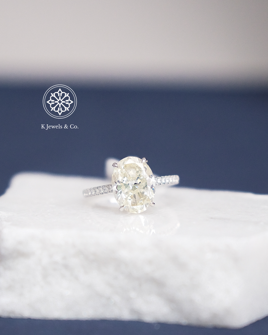 5ct Oval Diamond Ring w/ GIA