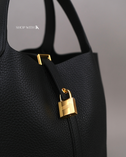 Hermes Picotin 22 Noir GHW