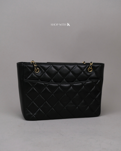 Chanel Matelasse Shopping Tote Small Black GHW