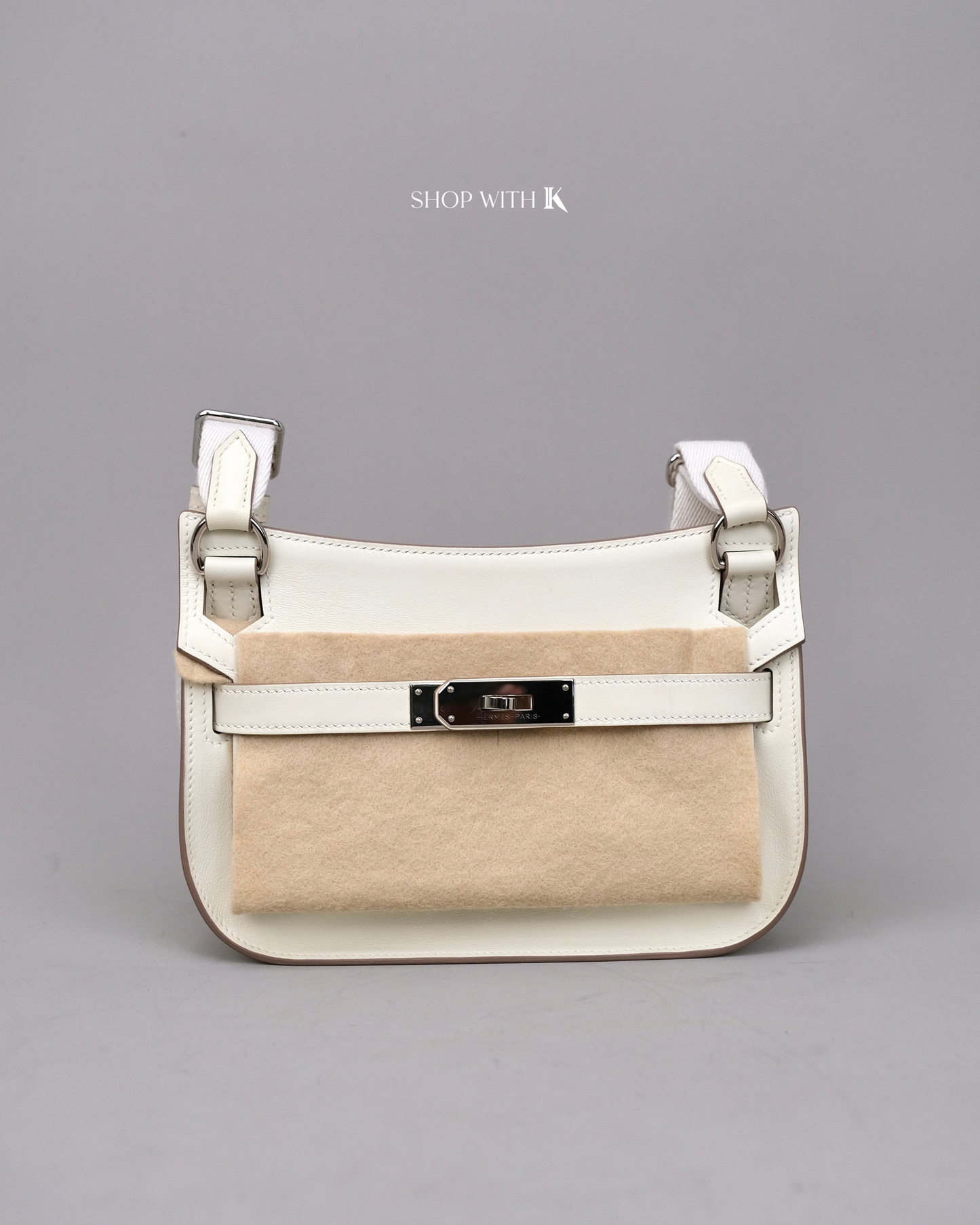 Hermes Mini Jypsiere Gris Pale PHW
