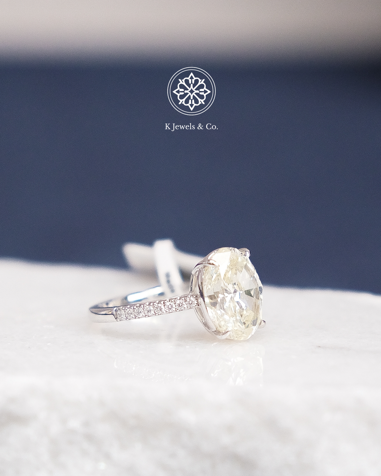 5ct Oval Diamond Ring w/ GIA