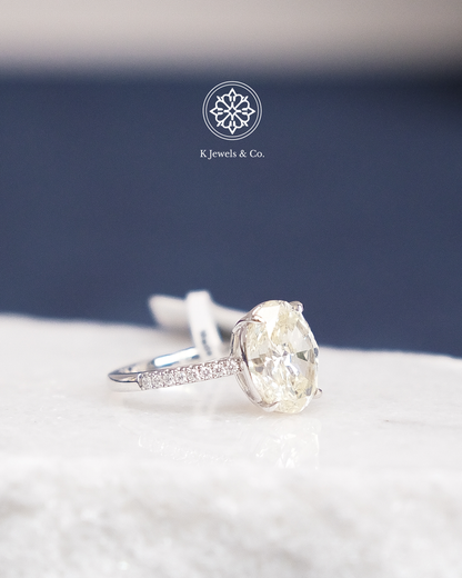 5ct Oval Diamond Ring w/ GIA