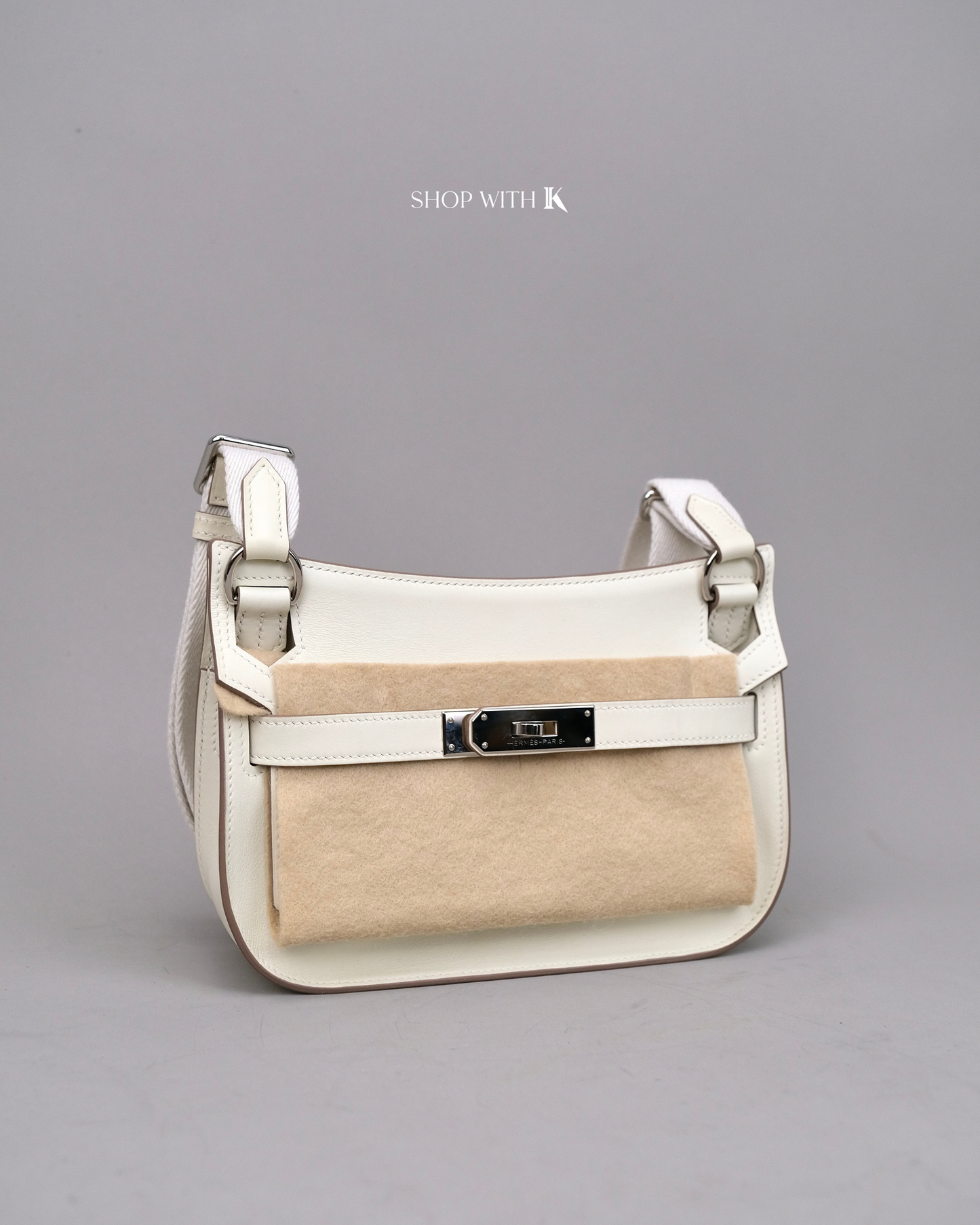 Hermes Mini Jypsiere Gris Pale PHW