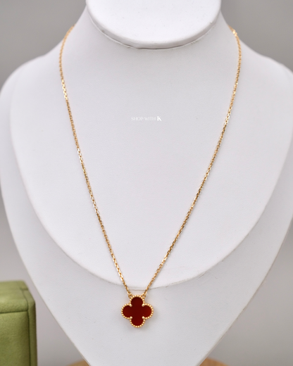 VCA Vintage Alhambra Carnelian Necklace