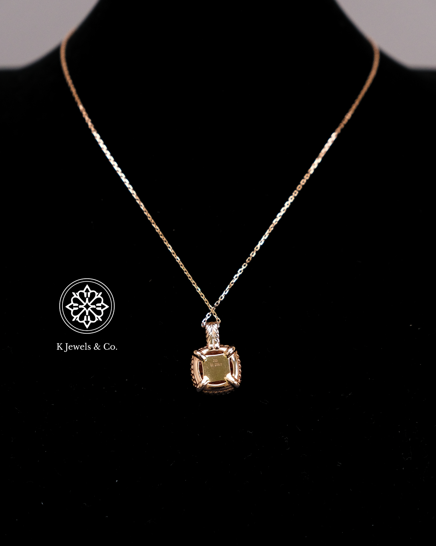Cushion Diamond Necklace