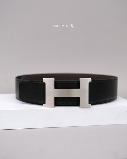 Hermes Constance Belt Noir PHW