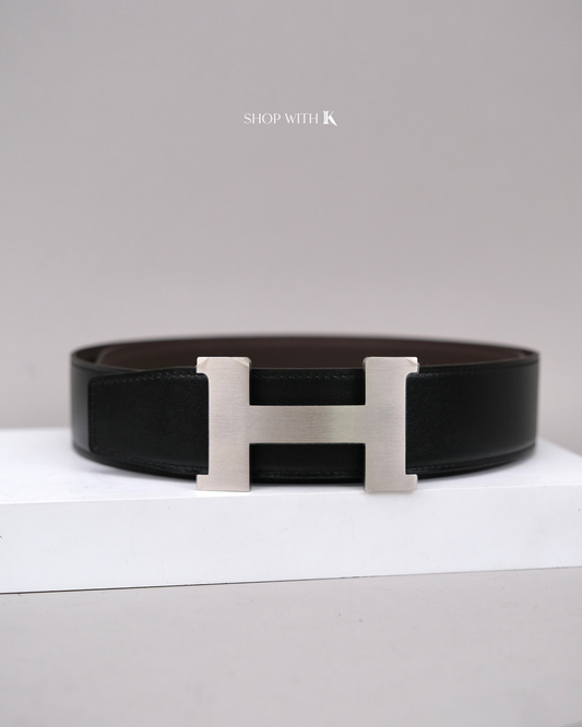 Hermes Constance Belt Noir PHW