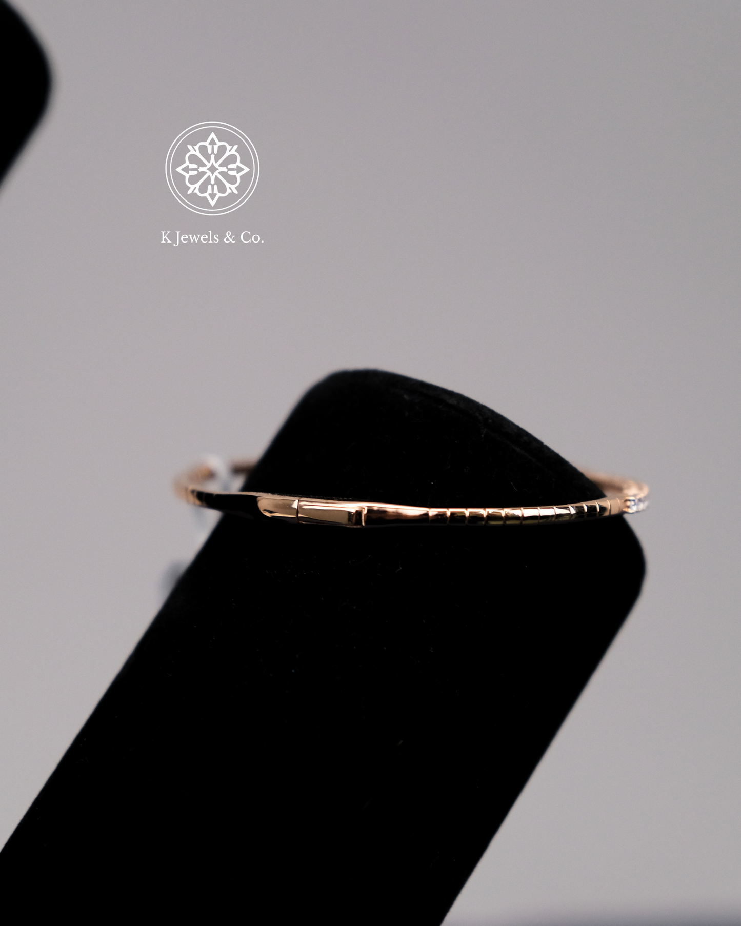 Diamond Bangle in Rose Gold
