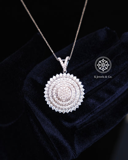 Round Diamond Pendant w/ Chain