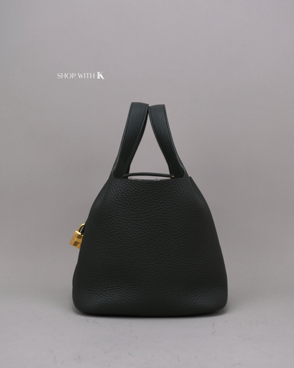 Hermes Picotin 18 Vert Mangrove GHW
