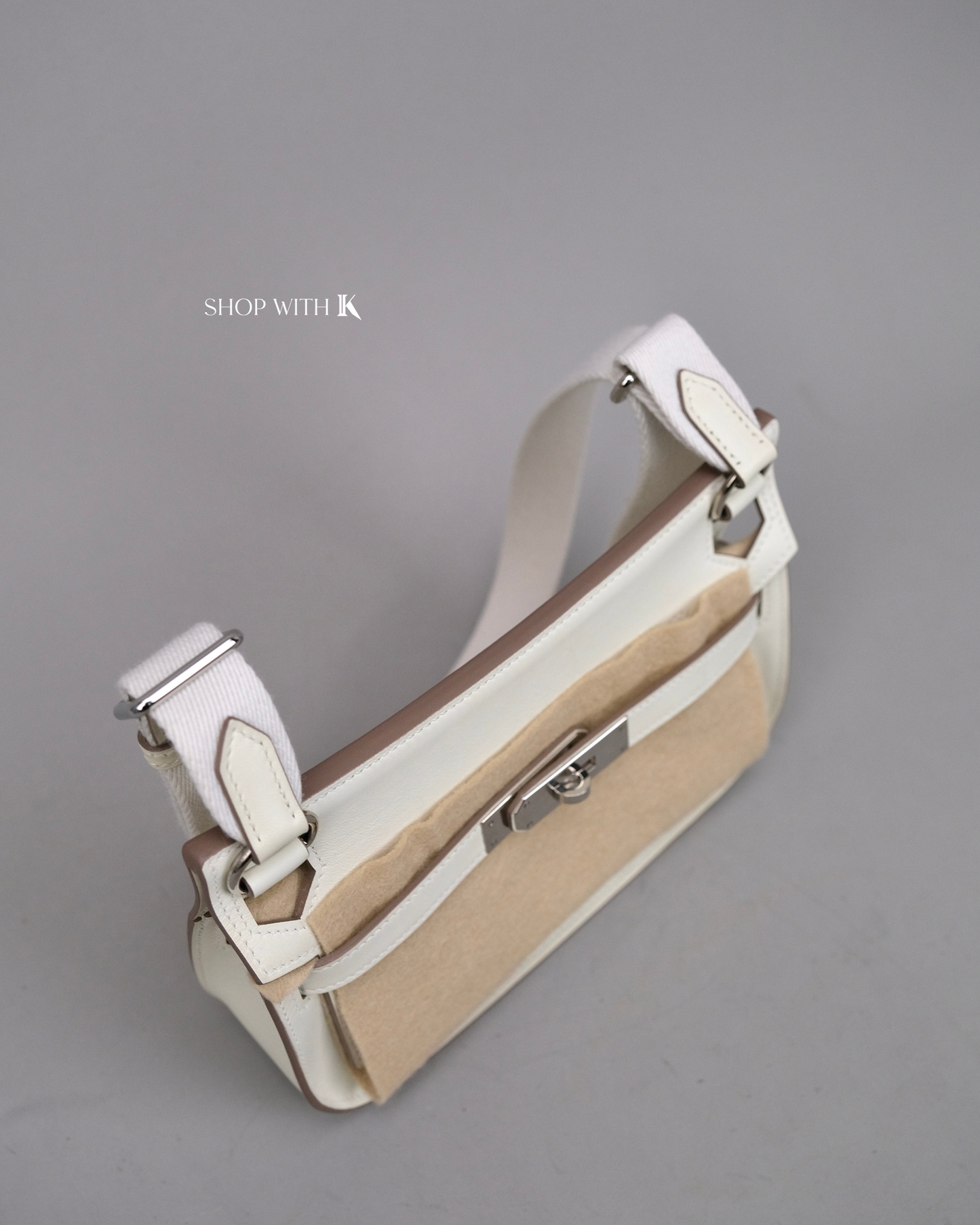 Hermes Mini Jypsiere Gris Pale PHW