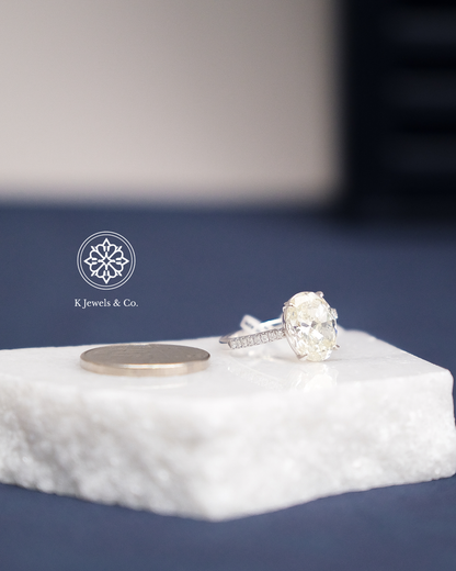 5ct Oval Diamond Ring w/ GIA