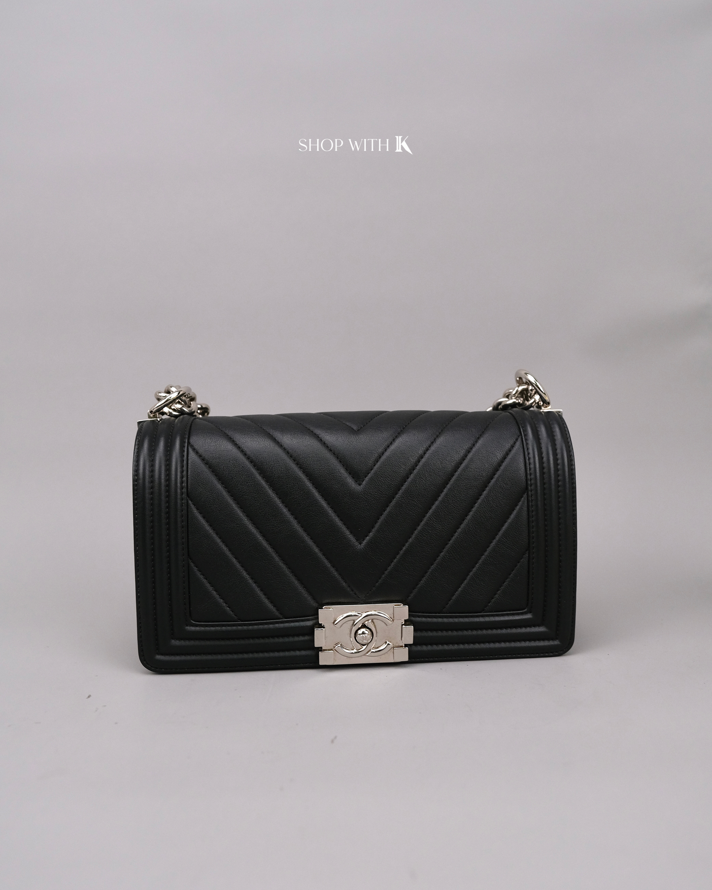 Chanel Leboy Old Medium Chevron Black SHW