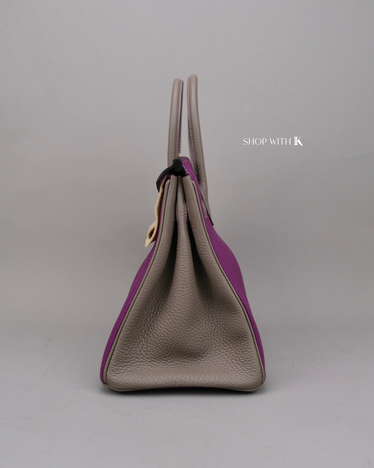 Hermes Birkin 30 Anemone Purple and Gris Meyer PHW