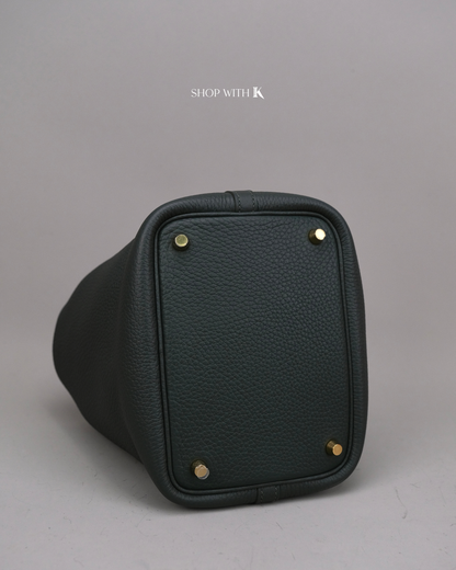 Hermes Picotin 18 Vert Mangrove GHW