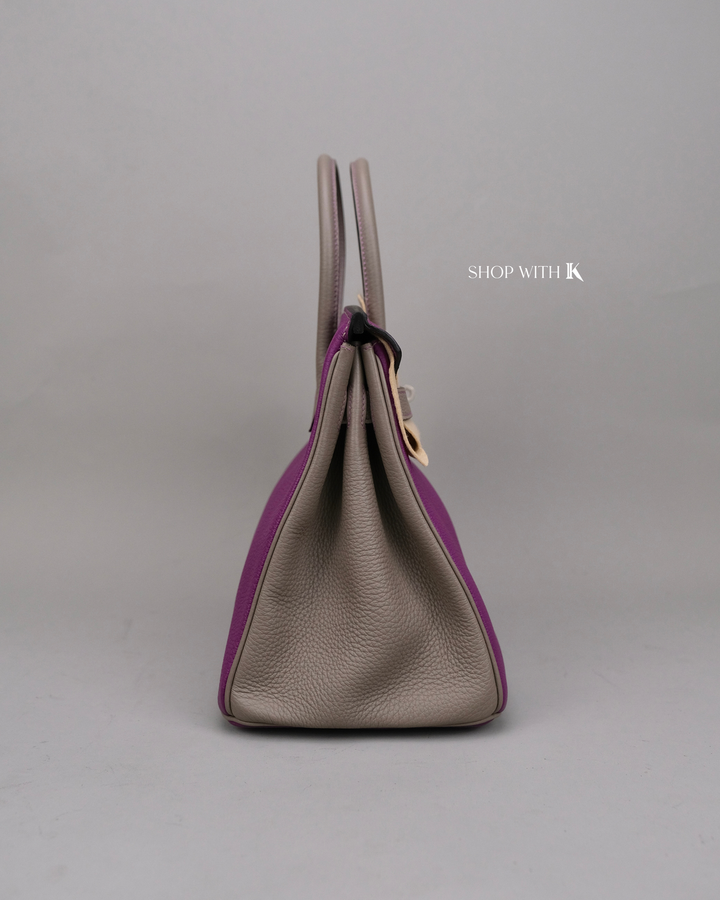 Hermes Birkin 30 Anemone Purple and Gris Meyer PHW