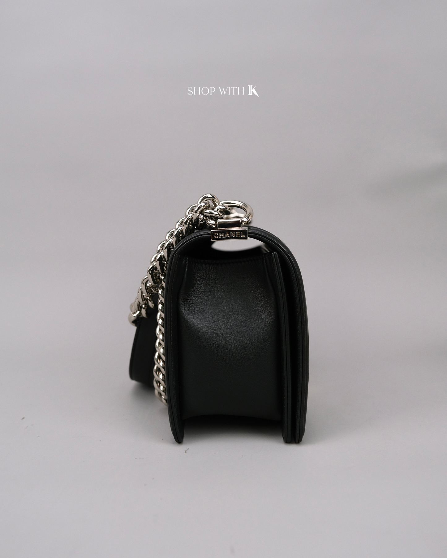 Chanel Leboy Old Medium Chevron Black SHW