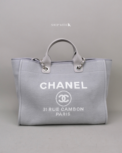 Chanel Deauville Tote Bag Gray