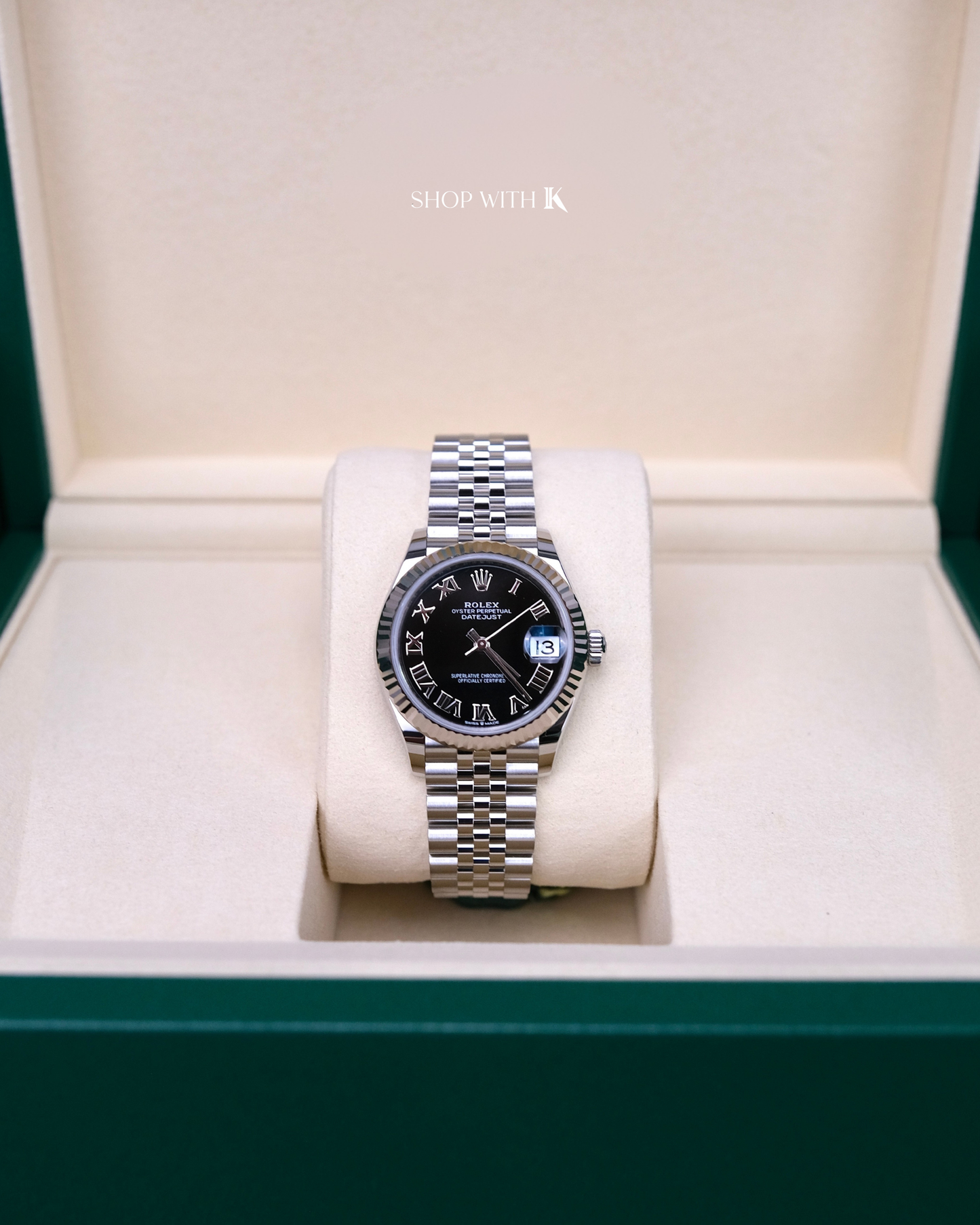 Rolex Datejust Black Roman Dial - 31mm